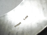 Signed Authentic John Vintage Native American Navajo Sterling Silver Intricate Bracelet-Nativo Arts