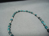 Exquisite Navajo Native American Turquoise Sterling Silver Rosary Necklace-Nativo Arts
