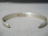Intricate!! Vintage Zuni Native American Navajo Turquoise Inlay Sterling Silver Bracelet Old-Nativo Arts