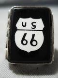 Important Cal Desson Navajo Route 66 Sterling Silver Native American Ring-Nativo Arts