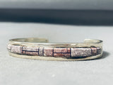 Important (d.) Vintage Native American Navajo Charoite Sterling Silver Bracelet-Nativo Arts