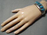 Impressive Vintage Navajo Sleeping Beauty Sterling Silver Bracelet Native American-Nativo Arts