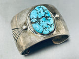 Bursting From Turquoise Vintage Native American Navajo Sterling Silver Bracelet-Nativo Arts