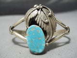 Incredible Vintage Native American Navajo Royston Turquoise Sterling Silver Bracelet Old-Nativo Arts