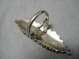Marvelous Vintage Zuni Native American Round Turquoise Sterling Silver Ring-Nativo Arts