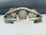 Important Vintage Native American Navajo Turquoise Sterling Silver Bracelet-Nativo Arts