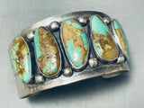 Whopping Vintage Native American Navajo Royston Turquoise Important Sterling Silver Bracelet-Nativo Arts