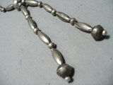 Torpedo Galore Vintage Navajo Sterling Silver Native American Necklace Old-Nativo Arts