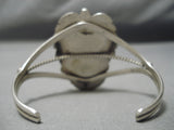Incredible Vintage Native American Navajo Chunky Turquoise Sterling Silver Leaf Bracelet-Nativo Arts