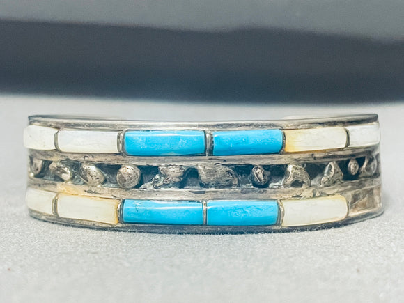 Important Vintage Native American Navajo Ortega Shop Native American Navajo Turquoise Sterling Silve Rbracelet-Nativo Arts