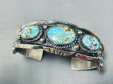 Rare Vintage Native American Navajo Red Mountain Turquoise Sterling Silver Bracelet-Nativo Arts