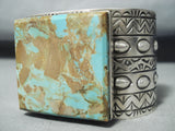 Colossal San Felipe #8 Turquoise Mine Sterling Silver Bracelet Signed-Nativo Arts