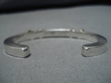 Native American Heavy And Thick!! Vintage Sterling Silver 14k Gold Bracelet Cuff-Nativo Arts