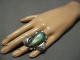 Magnificent Vintage Native American Navajo Royston Turquoise Sterling Silver Ring Old-Nativo Arts
