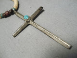 Beautiful Vintage Santo Domingo Native American Navajo Turquoise Sterling Silver Necklace-Nativo Arts