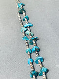 Stunning Vintage Native American Navajo Kingman Turquoise & Heishi Necklace-Nativo Arts