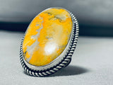 Jake Francosa San Felipe Honey Bee Jasper Sterling Silver Ring-Nativo Arts