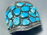 Monster Authentic Vintage Native American Navajo Turquoise Sterling Silver Bracelet-Nativo Arts