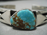 Fabulous Native American Navajo Jeanette Dale Royston Turquoise Sterling Silver Bracelet-Nativo Arts