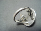 Bes Padilla Vintage Native American Navajo Careico Lake Turquoise Sterling Silver Ring-Nativo Arts