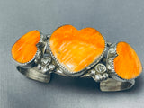 Hearts Of Shell Native American Navajo Sterling Silver Signed Bracelet-Nativo Arts