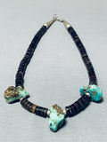 Incredible Vintage Native American Navajo Royston Turquoise Sterling Silver Choker Necklace-Nativo Arts