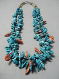 Exceptional Vintage Santo Domingo Turquoise Native American Necklace Old-Nativo Arts