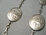 Marvelous Vintage Navajo Sterling Silver Necklace Old Native American-Nativo Arts