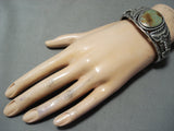 Superior Vintage Native American Navajo Royston Turquoise Sterling Silver Bracelet Old-Nativo Arts