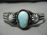 Important Vintage Native American Navajo Kirk Smith Turquoise Sterling Silver Bracelet-Nativo Arts