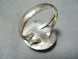 Amazing Vintage Native American Navajo Sleeping Beauty Turquoise Sterling Silver Ring-Nativo Arts