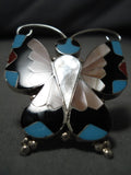 Stunning Vintage Zuni Native American Inlay Turquoise Sterling Silver Ring-Nativo Arts