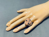 Important Ben Begaye (d) Vintage Native American Navajo Sterling Silver Turquoise Toad Ring-Nativo Arts