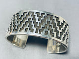 Heavy Unique Vintage Native American Navajo Tommy Jackson Sterling Silver Bracelet-Nativo Arts