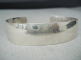 Marvelous Vintage Navajo Native American Sterling Silver Bracelet Old-Nativo Arts