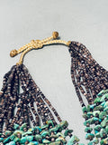 Rye Whitegoat Native American Navajo Turquoise Heishi Green Necklace-Nativo Arts