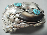 Authentic Bear Native American Navajo Turquoise Coral Sterling Silver Bracelet-Nativo Arts