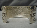 June Delgarito Vintage Native American Navajo Horses Sterling Silver Detailed Bracelet-Nativo Arts