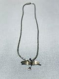Fantastic Vintage Native American Navajo Sterling Silver Eagle Necklace-Nativo Arts