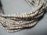 Native American One Of The Best Ever Vintage Santo Domingo Heishi Sterling Silver Necklace-Nativo Arts