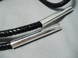 Gigantic Hueg Native American Lizard Sterling Silver Royston Turquoise Bolo Tie-Nativo Arts