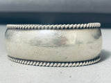 Signed Native American Navajo Sterling Silver Bracelet-Nativo Arts