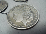 Fascinating Signed Navajo Native American Silver Coins Necklace-Nativo Arts