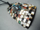 Important Godber Turquoise Zuni Inlay Native American Necklace-Nativo Arts
