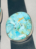 Native American 672 Gram Turquoise Slab Sterling Silver Signed Concho Belt-Nativo Arts