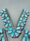 One Of The Best Vintage Native American Navajo Turquoise Sterling Silver Collar Protectors-Nativo Arts