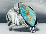 Important Vintage Native American Navajo Rare Deposit Turquoise Sterling Silver Bracelet-Nativo Arts
