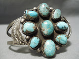 Native American Important Vintage Santo Domingo Joe Tortalita Turquoise Sterling Silver Bracelet-Nativo Arts