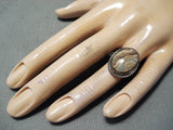 Fantastic Vintage Navajo Native American Jasper Sterling Silver Ring-Nativo Arts