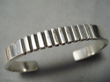 Fantastic Vintage Navajo Sterling Silver Bracelet Old Native American-Nativo Arts
